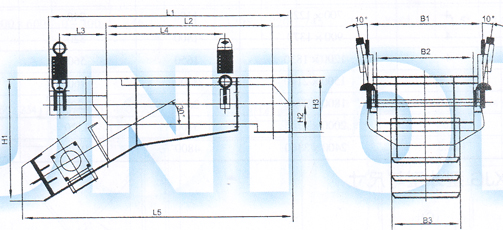 XJG、XJGF慣性共振式給料機(jī)外形尺寸圖